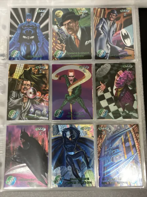 BATMAN FOREVER METAL 1995 Fleer Complete 100 Card Set
