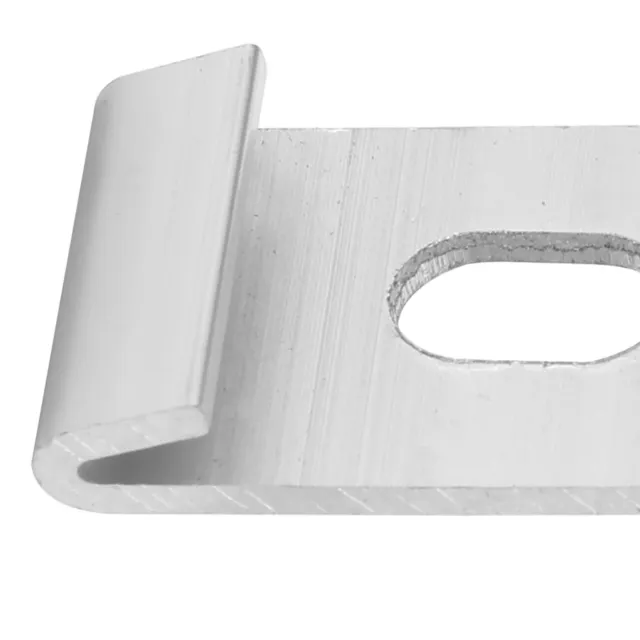 (Silver)10Pcs Base Clips Hook Fixings Attaches Aluminium Greenhouses Fixture LT