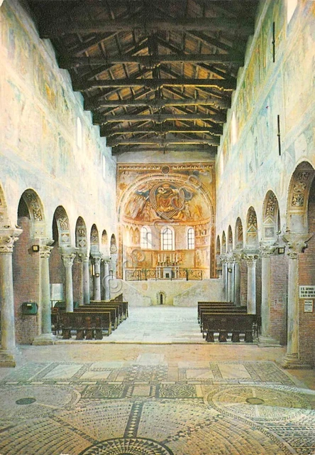 Cartolina Ferrara Abbazia di Pomposa interno