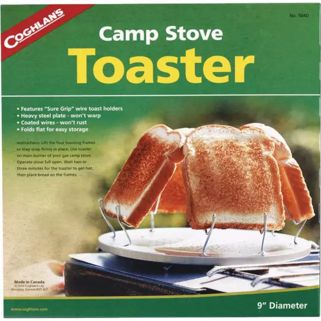 Coghlans 4-Slice Steel Camp Stove Toaster 504D Coghlans 504D 056389005044 Steel