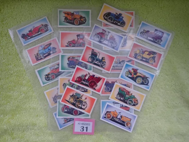 GLENGETTIE Tea - 1966 Veteran and Vintage Cars - Full set of 25 Trade Cards