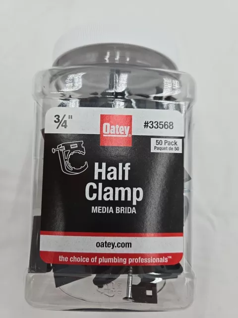 Oatey 3/4in Half Pipe Clamp W/Nail (50-Pack) 2
