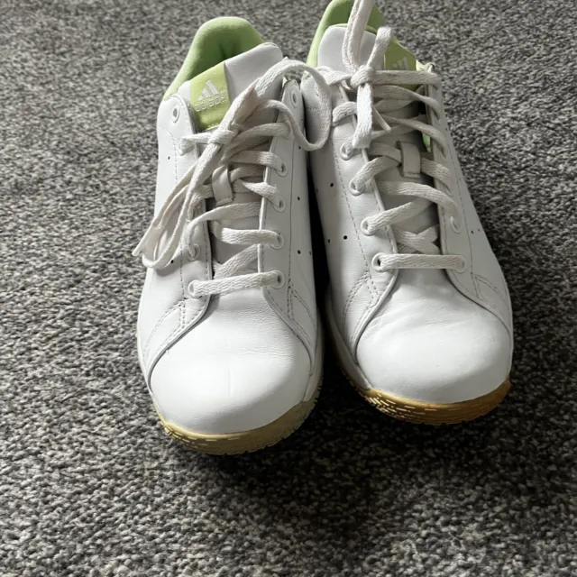 Adidas Ladies Stanzonian Adiwear Golf Shoes Trainers Size Uk 5.5 White / Mint 2