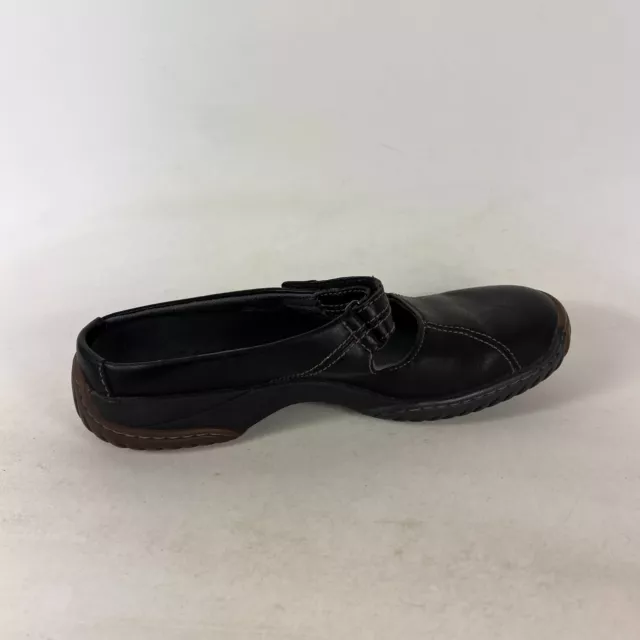 CLARKS MARY JANE shoes women’s size 7 black leather minimalist slip on ...