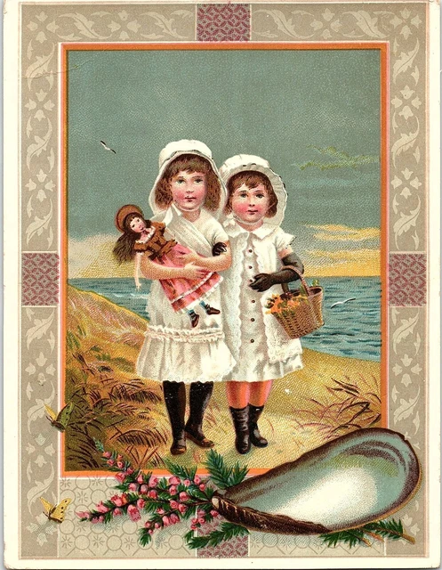 c1880 STIMSON'S SUDSENA WASHING POWDER GIRLS DOLL VICTORIAN TRADE CARD 40-155