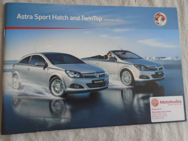 Vauxhall Astra Sport Hatch & TwinTop range brochure 2011 Ed 1 UK market