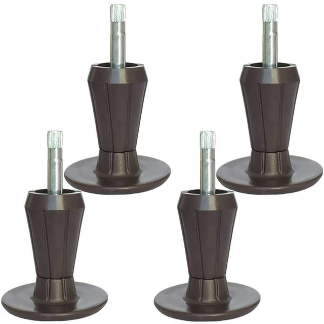 CAFORO REPLACEMENT BED Frame Feet 2Piece Steel Stem Plastic Bed Frame