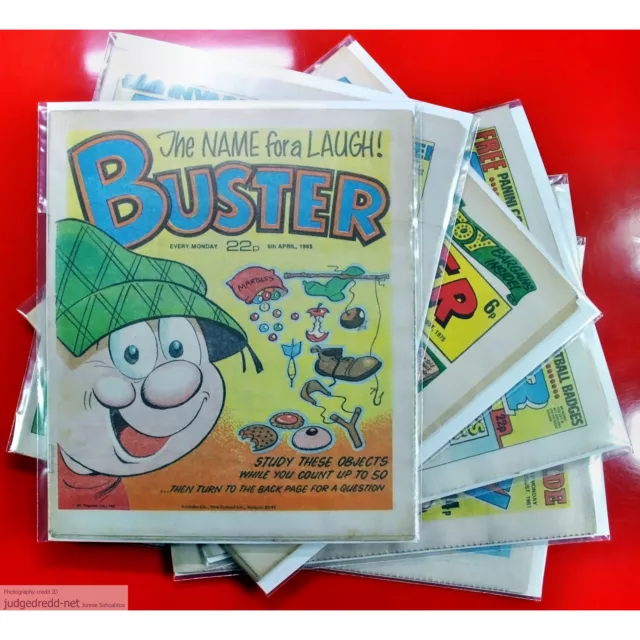 BUSTER Comic Bags ONLY Size2 for British UK Issues x 25. .