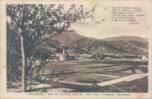 v342 cartolina calizzano alta val bormida 1929 provincia di savona