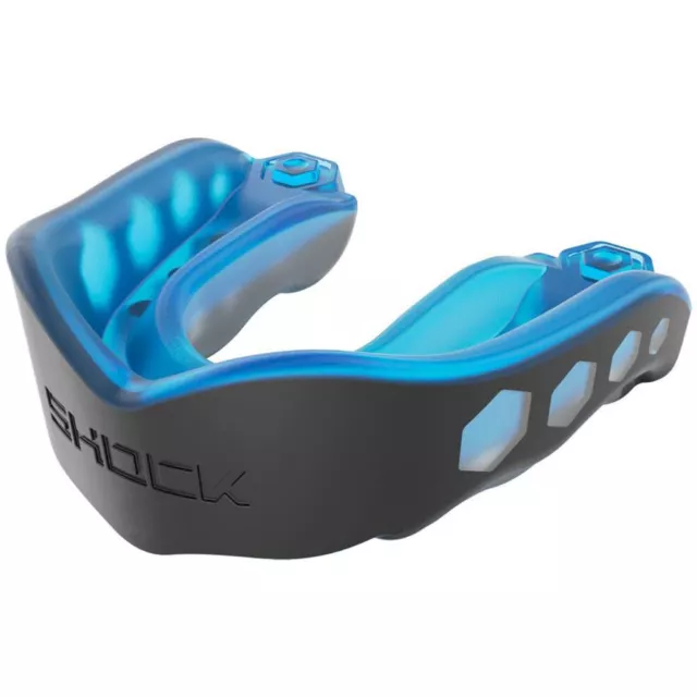 NEW Shock Doctor Gel Max Blue/Black Mouth Guard