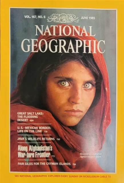 National Geographic-June, 1985 Issue Afghan Girl Vol. 167, NO. 6 (NM Condition)