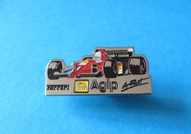 Ferrari F1 Racing Car Pin Badge. AGIP. A Prost. VGC