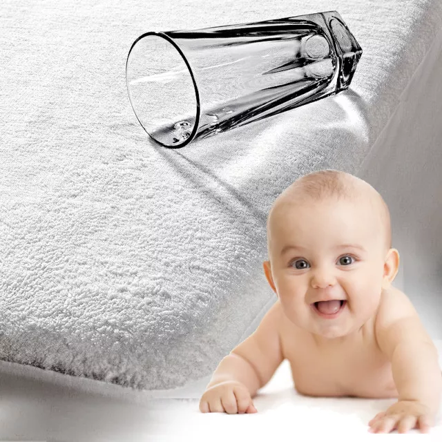 NEW WATERPROOF BABY COT MATTRESS PROTECTOR CRIB CRADLE TERRY SHEET 120x60