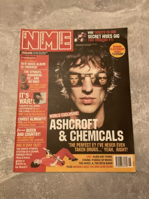 NME 9 February 2002 Richard Ashcroft Oasis Chemical Brothers White Stripes