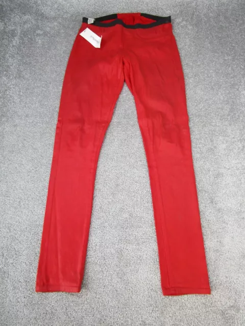 Helmut Lang Pants Womens 28 Red Tencel/Cotton Stretch Skinny Jeggings *Read