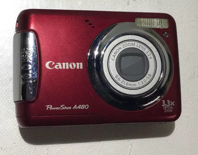 Canon Powershot A480 10.0MP 3.3x Optical Zoom Digital Camera *Read