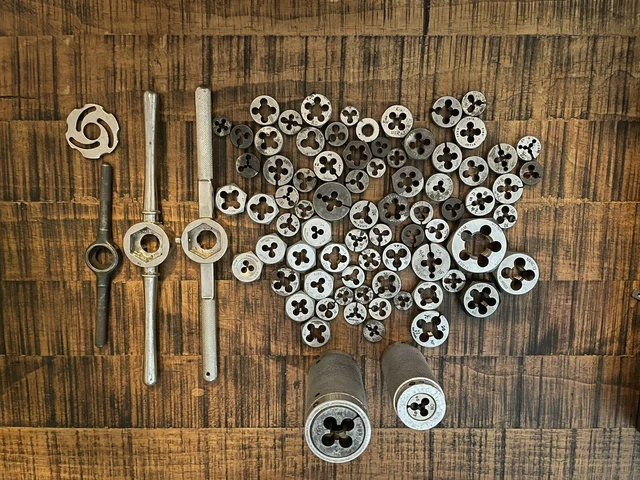 Vintage Lot Of Hex Die Mostly USA Brands Like Morse, Ace, Craftsman, Bay State