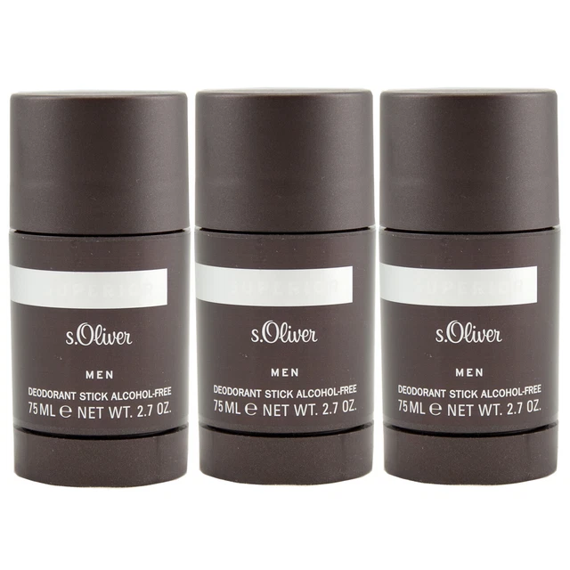 S.Oliver Superior Men 3 x 75 ML Desodorante Stick Desodorante Roll On