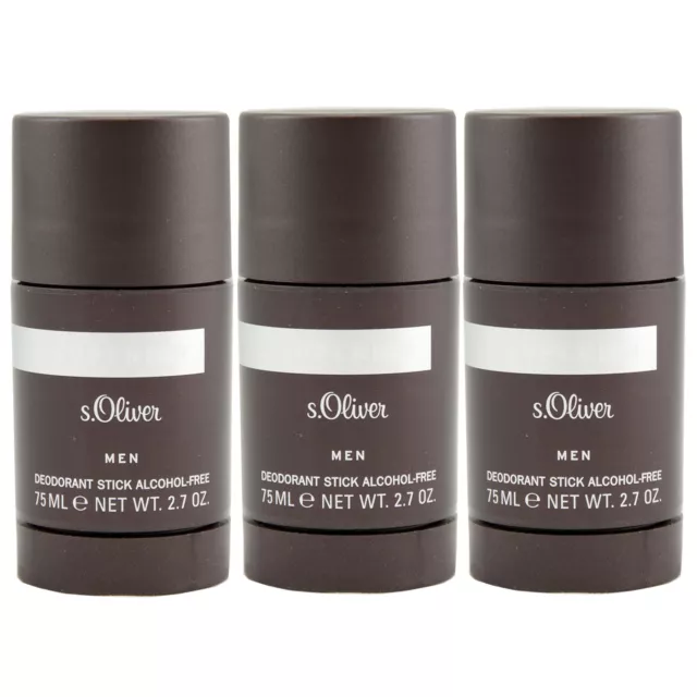 s.Oliver SUPERIOR Men 3 x 75 ml Deodorant Stick Deo Roll On