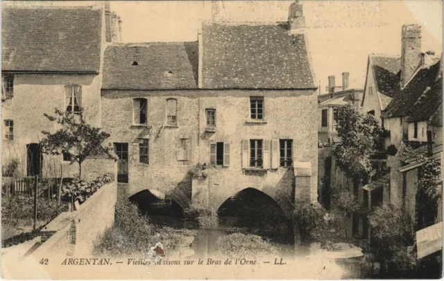 CPA ARGENTAN - Old Houses on the Arm of the Orne (29547)