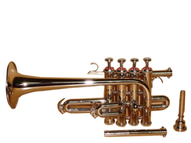 Trompeta Piccolo De Níquel Plata Nueva Con Estuche Rígido Gratis + Boquilla 7C