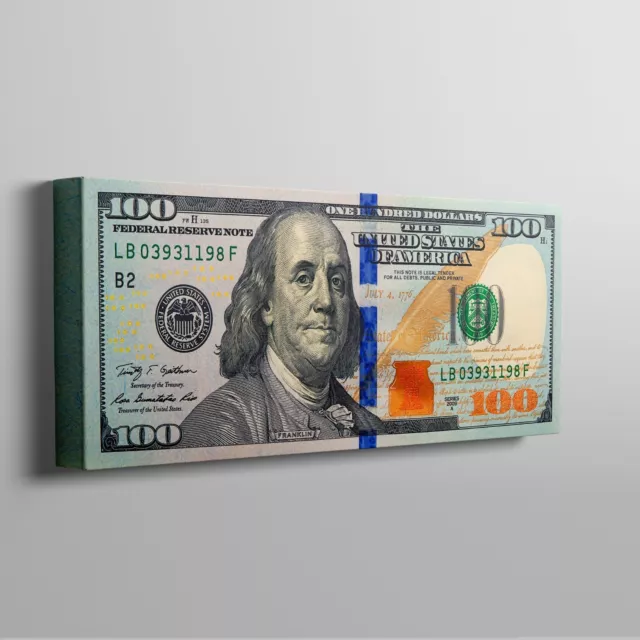 100 Dollar Bill Canvas 2