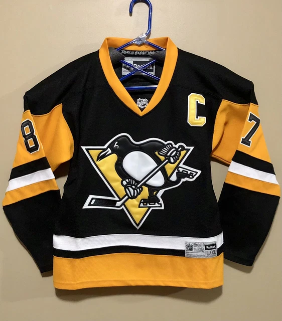 YOUTH L/XL SIDNEY Crosby 87 Pittsburgh Penguins C Hockey NHL Jersey