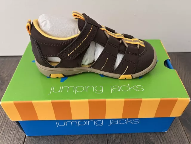 Jumping Jacks Beach Time Sports Sandal Brown Toddler Little Kid Size 8 NIB NWT