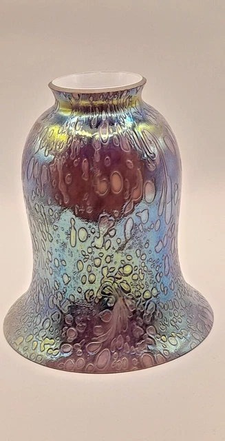 Heron Glass Light / Lamp Shade - Large Bell - Purple / Lilac - Hand Blown in UK