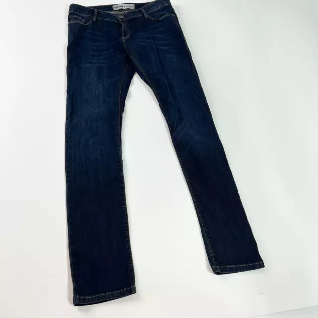 Etienne Marcel Jeans Women's 29 Blue Mid Rise Straight Cut Leg Sexy Fit Denim