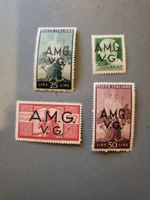 Stamps Italy AMG VG Scott #1LN10-13 h