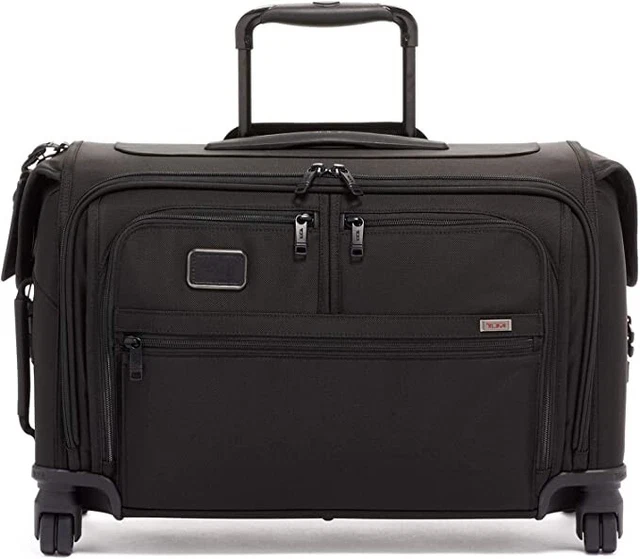 Tumi Alpha 3 Black 4 Wheeled Carry-On Rolling Garment Bag (117150-1041)