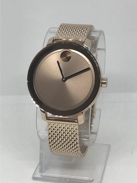 NEW MOVADO Bold Rose Gold Women's Watch 3600654 Best Seller 34mm