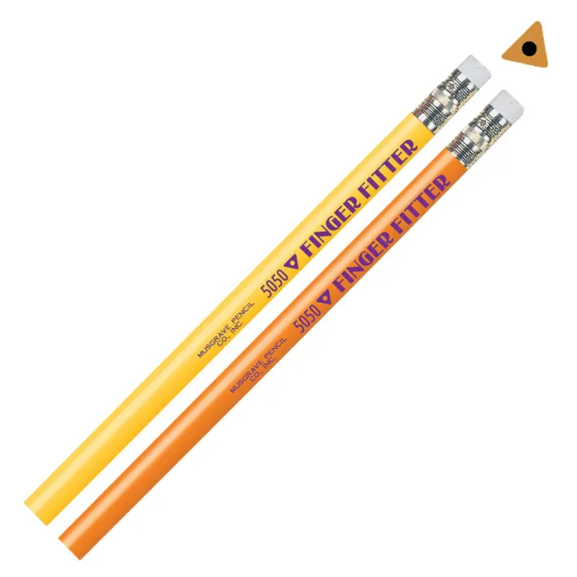 Musgrave Pencil Company Dedo Fitter Lápices con Goma, Paquete De 12