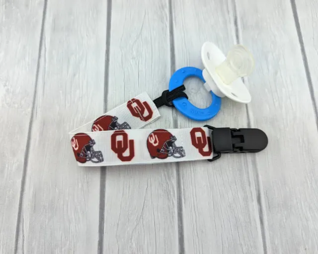 Pacifier Clip Pacifier Holder Baby Shower Gift College Pacifier Clip Oklahoma