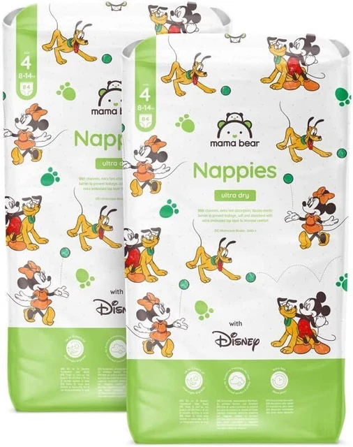 Amazon-Marke: Mama Bear Disney Ultra Dry Windeln Größe 4 (8 - 14 kg) - M