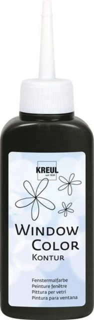 KREUL Window Color Konturenfarbe Schwarz 80 ml