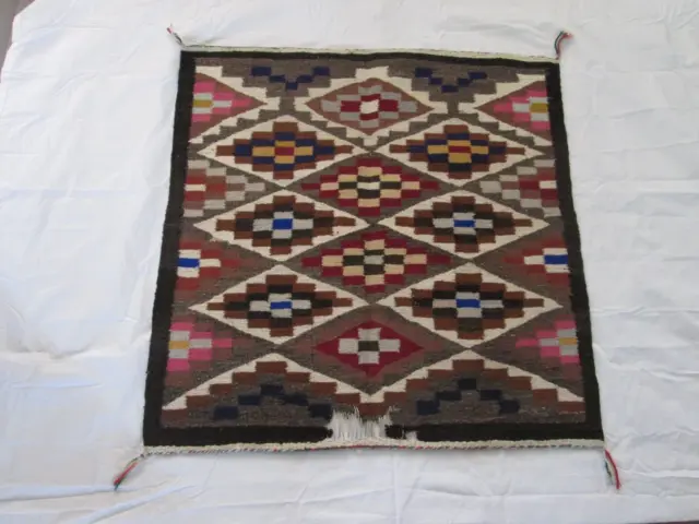 Old Native American Navajo Rug Or Weaving 32 1/2" X 32"