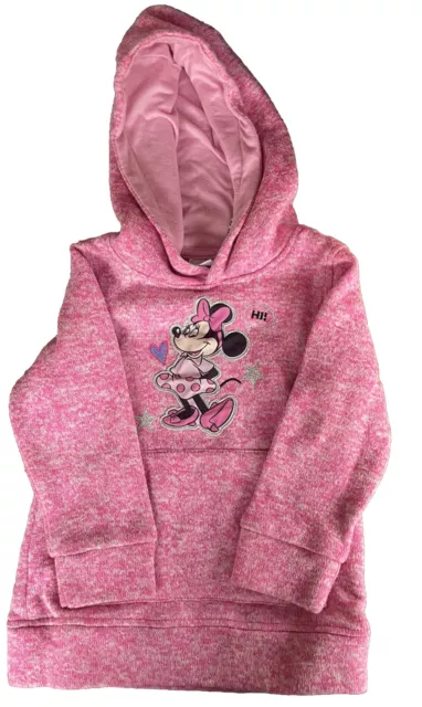 Minnie Mouse Disney Junior Pink Hooded Sweatshirt Hoodie - Size 3T Toddler Girls