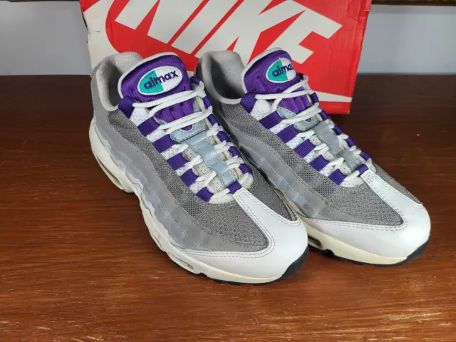 New Nike Air Max 95 LV Grape Snakeskin White Court Purple Size 9.5 AO2450  101