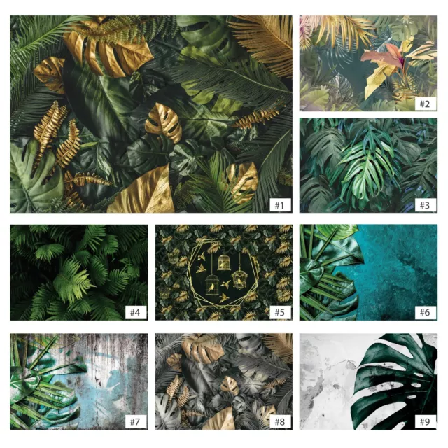 Tapete Blätter grün VLIES FOTOTAPETE Dschungel Golden Natur Monstera Wohnzimmer