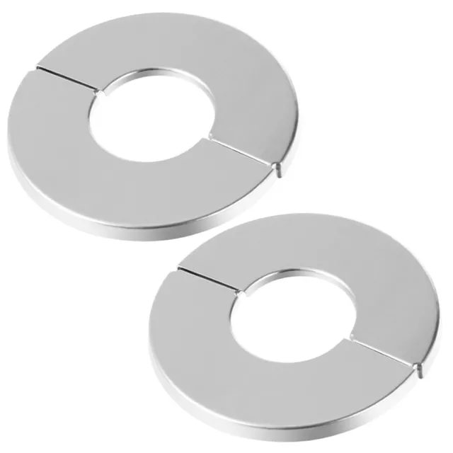 2x copertura flangia doccia acciaio inox rivestimento per tubi idraulici pareti-OW