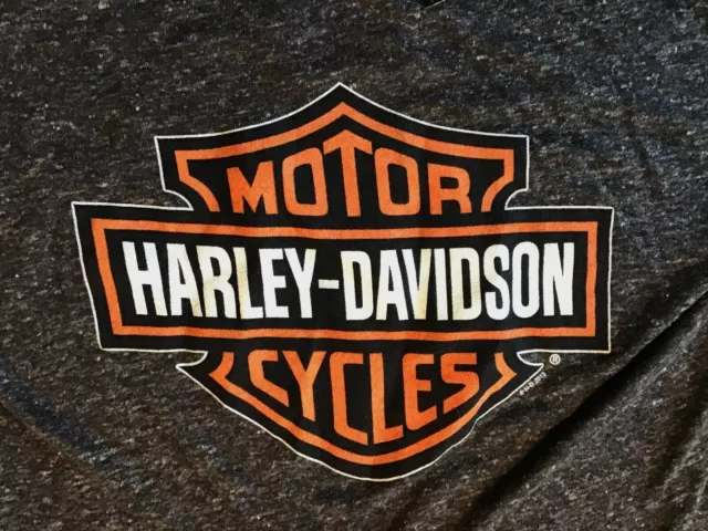 Harley Davidson Motorcycle Logo Sturgis Women’s Burnout T-Shirt, Black, Size Med