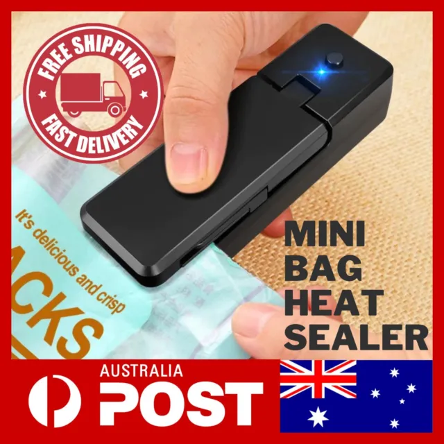 Portable Mini Heat Sealing Machine USB Rechargeable Food Sealer Plastic Bag AL
