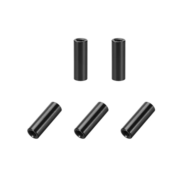 5uds M3x15mm Redondo Aluminio Separador Columna Espaciador Hembra Negro para DIY