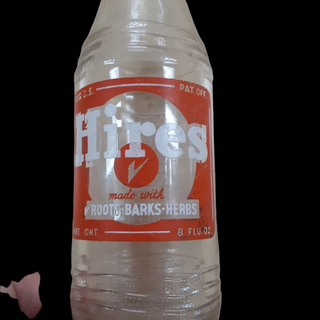 Hires Root Beer Soda Bottle Vintage 8oz Original 1950 Bottled in Philadelphia PA