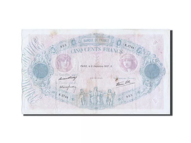 [#207279] Billet, France, 500 Francs, 500 F 1888-1940 ''Bleu et Rose'', 1937, 19