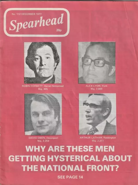 3 issues of John Tyndalls BNP magazine Spearhead: 112 12.77/273 11.91/274 12.91