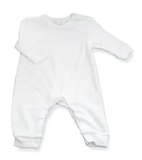 Baby Jay 100% Cotton Long Sleeve Long Legs Jumpsuit Romper Snap Crotch - 333505