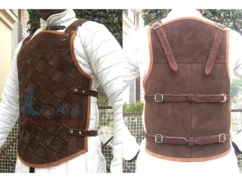 Leather Body Armor, Weave Larp Costume Leather Armor costume Gift new